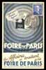 Foire de Paris 1948, MAXIMUM postcard, premier jour, First day,